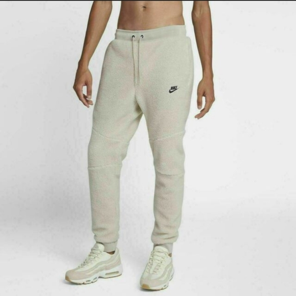Nike | Pants | Nike Sportswear Tech Fleece Icon Sherpa Cream Fuzzy Warm  Jogger Pant Mens Xl | Poshmark
